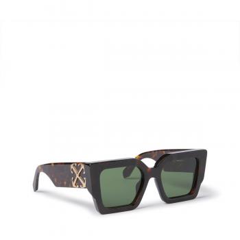 Off-White Oeri128 Catalina Sunglasses in Havana/Green Cat, Unisex, Size: 55 MM