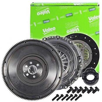 VALEO Kit Completo de Embrague con Volante Motor, Placa de Apriete, Plato y Cojinete de Desembrague EAN 3276428350356