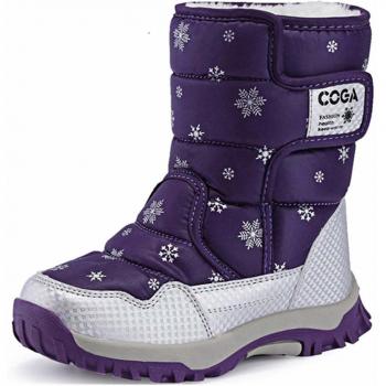 Saguaro ninos botas de nieve impermeable bota de invierno zapatos calientespurpura31 eu