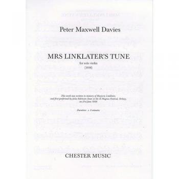 Sintonía de Mrs. Linklater para Violín Solo de Peter Maxwell Davies