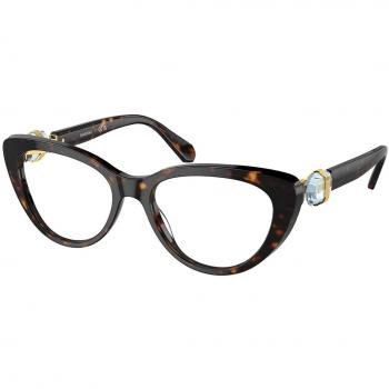 Swarovski SK2005 Women's Cat Eye Eyeglasses Tortoiseshell Frame 53mm - Blue Light Blocking Available