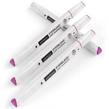 Arteza EverBlend rotuladores mezcladores color Magenta A885 | Juego de 4 | Rotuladores de alcohol con doble punta