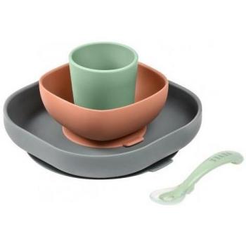 Set de Vajilla Béaba Silicona Mineral 4 Piezas