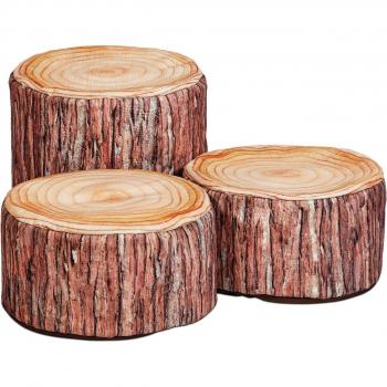 Early Years Soft Seating Log Themed Seats - Set of 3