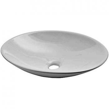 Lavabo Cerámico Ovalado Lujoso 50x35,5 cm Blanco para Encimera