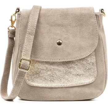 Bolso bandolera de piel auténtica Firenze Artegiani Altissimo beige