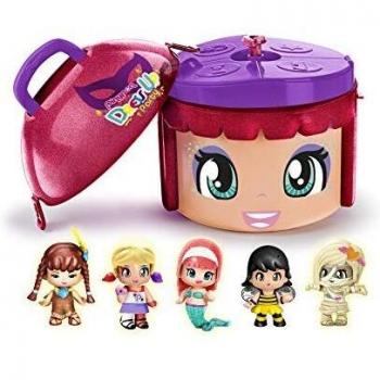 Pinypon- Dress Up Party, 5 Figuras con contenedor, Disfraces de fista, edición Limitada, Juguete