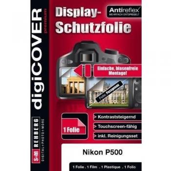 digiCOVER Premium - Protector de Pantalla antirreflejos Nikon Coolpix P500