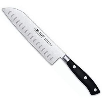 Arcos Serie Riviera - Cuchillo Santoku Cuchillo Asiático, Hoja de Acero Inoxidable Forjado NITRUM 180 mm, Mango de Polyoxymethylene