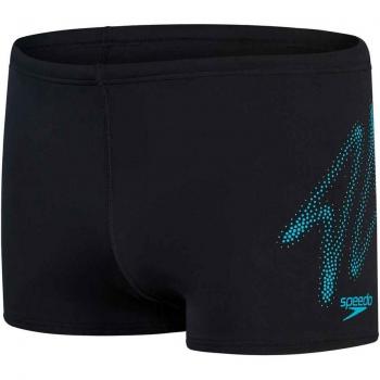 Bañador de hombre de natación Speedo Hyperboom Placement Aquashort negro azul claro - 38