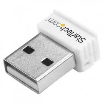 StarTech.com USB 150Mbps Mini Wireless N Network Adapter - 802.11n/g 1T1R USB WiFi Adapter - White USB150WN1X1W