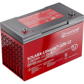 Batería Solar de Litio Xunzel SOLARX-Li-120 1280Wh 12V con BMS y Seguridad