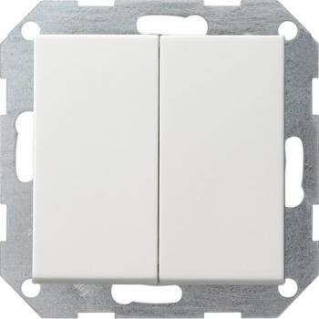 Interruptor táctil doble 10AX 250V Sistema 55 blanco brillante Gira 012503