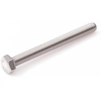 Perno tornillo hexagonal M5x25mm DIN 933, acero galvanizado, rosca completa, cabeza hexagonal, diámetro de 5mm, longitud de 25mm