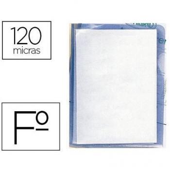 Carpeta dossier uñero plástico Q-Connect folio 120 micras transparente