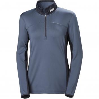 Helly Hansen W Mujer Phantom 1/2 Zip 2.0 Forro Polar, otoño/Invierno, Mujer, Color 994 Graphite Blue, tamaño Large