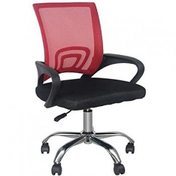 Silla de Escritorio Ergonómica Classic con Respaldo de Malla Transpirable, Soporte Lumbar y Reposabrazos, Altura Ajustable, 52x65x(86-95)cm