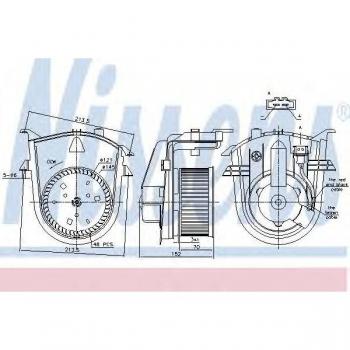 Ventilador interior NISSENS 87176 - Ventilador de habitáculo, compatible con varios modelos de vehículos, alta eficiencia en la circulación del aire, fácil instalación, diseño compacto y duradero