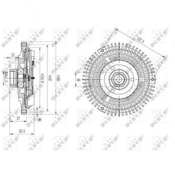 Embrague viscoso del ventilador NRF 49673