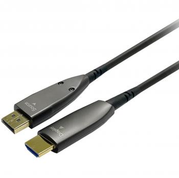 Adaptador de Cable de Vídeo 20 m DisplayPort a HDMI 4K Negro