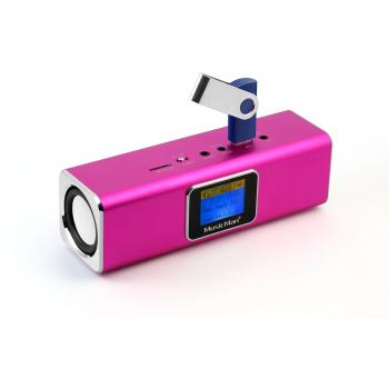 MusicMan Altavoz portátil con pantalla MA Sonido estéreo Radio FM incorporada Soporte de tarjetas USB TF y MicroSD Estación de sonido móvil