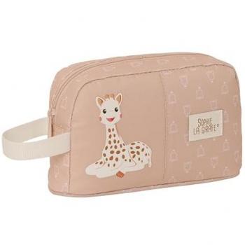 Porta Desayunos Térmico Sophie la Girafe Cookie - 21,5x12x6,5 cm, Alta Calidad y Resistencia, Color Beige