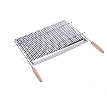 Parrilla Inox Varilla en V 80x44 cm