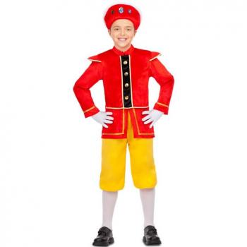 Disfraz de Paje Real Rojo y Amarillo para niño