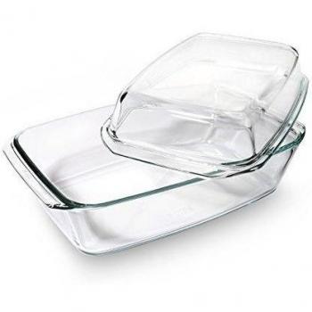 Lamart LT3004 - Cazuela rectangular de vidrio, 2,8 l