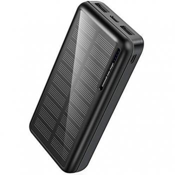 Xiyihoo Power Bank Solar 30000mAh,Cargador Solar Portatil con 2 Salidas USB y Ingreso Micro USB USB-C,Camping Exteriores Batería Externa Compatible con iPhone, Samsung Galaxy, Huawei, Xiaomi
