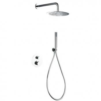 Conjunto ducha termostático empotrado Génova IMEX GTG053 Cromo