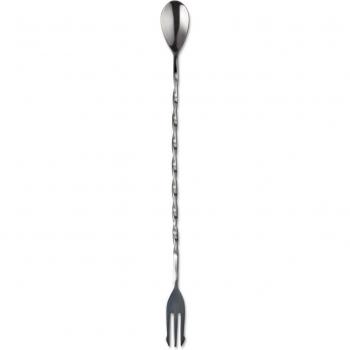 Supreminox Cuchara Trenzada con tridente, Acero Inoxidable, Plata, 8 cm