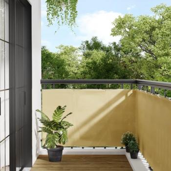 Toldo para balcón de tela oxford 90x300 cm color antracita, antracita y blanco, beige, 100% poliéster Oxford color arena