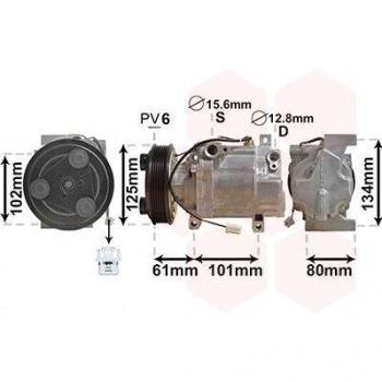 Compresor de aire acondicionado VAN WEZEL 2700K207