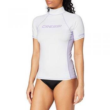 Cressi Rash Guard Camiseta con Filtro de Protección UV UPF 50+, Mujer, Blanco, L
