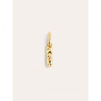 Charm Singularu Letter Organic Plata Baño Oro Letra I