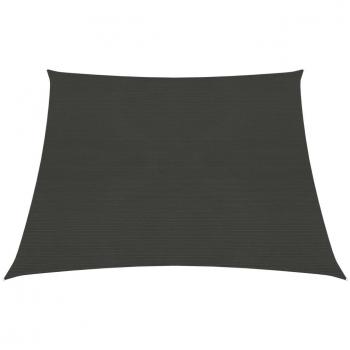 Vela parasol de HDPE Antracita 4/5x3 m 160 g/m²