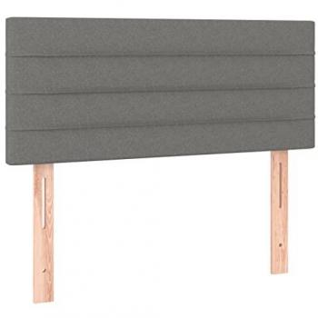 Cabecero con LED de tela gris oscuro 100x5x78/88 cm