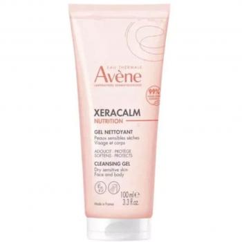 Avène Trixera XeraCalm Gel Limpiador Nutrición 100ml, gel limpiador hidratante para pieles secas y atópicas, fórmula sin jabón, pH fisiológico, textura suave y cremosa,