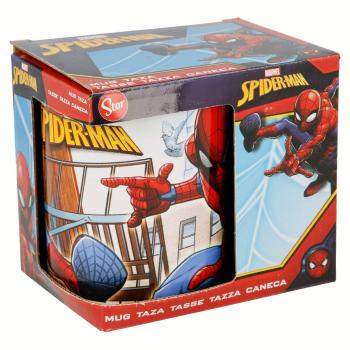 TAZA CERAMICA 325 ML | CON CAJA SPIDERMAN STREETS