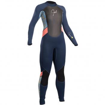 2018 Gul Response Junior Girls 3/2mm Flatlock Wetsuit Navy / Lines RE1323-B4 Junior Sizes - T2