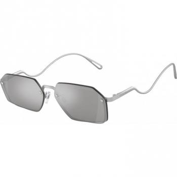 Emporio Armani EA 2136 Square Sunglasses, Matte Silver, Unisex