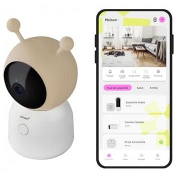 Cámara de Vigilancia para Bebés OMAJIN by Netatmo - 2K HD, Visión Nocturna, Audio Bidireccional, Sensor de Humedad y Temperatura, Control por App