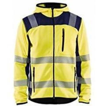 High Visibility Knit Work Jacket, Yellow/Navy, XL
