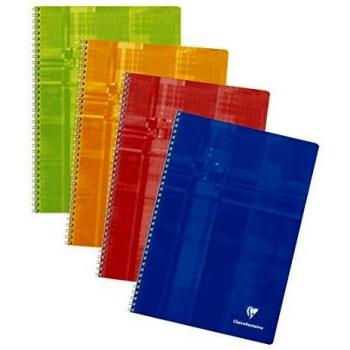 Cuaderno A4 Clairefontaine, 100 páginas, cuadrícula 5x5, encuadernación espiral, papel de 90 g