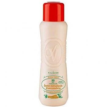 Válquer Leche Solar Hidratante Bronceadora Zanahoria Facial-Corporal Spf 30, Único, 480 Mililitros