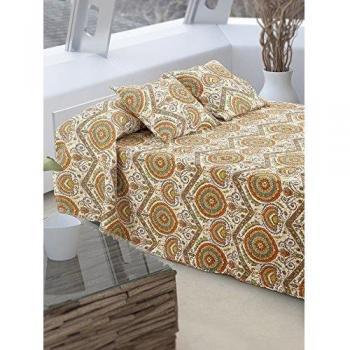 Icelands Colcha Guardamar Crudo/Naranja Cama 105