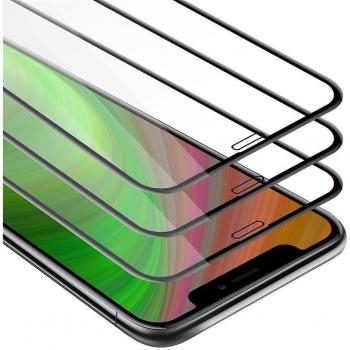 Protector de Pantalla para Apple iPhone XR - Vidrio Templado Cobertura Completa Transparente con Negro (Pack de 3)