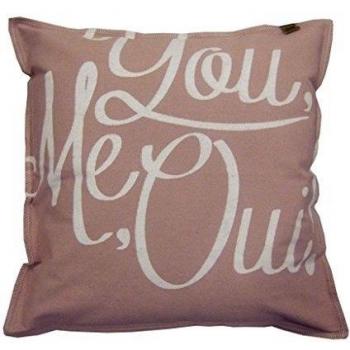 Overseas Almohada 45x45 cm lona rosa pastel
