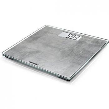 Soehnle Báscula de baño Style Sense Compact 300 Concrete, peso digital con pantalla LCD, balanza electrónica
